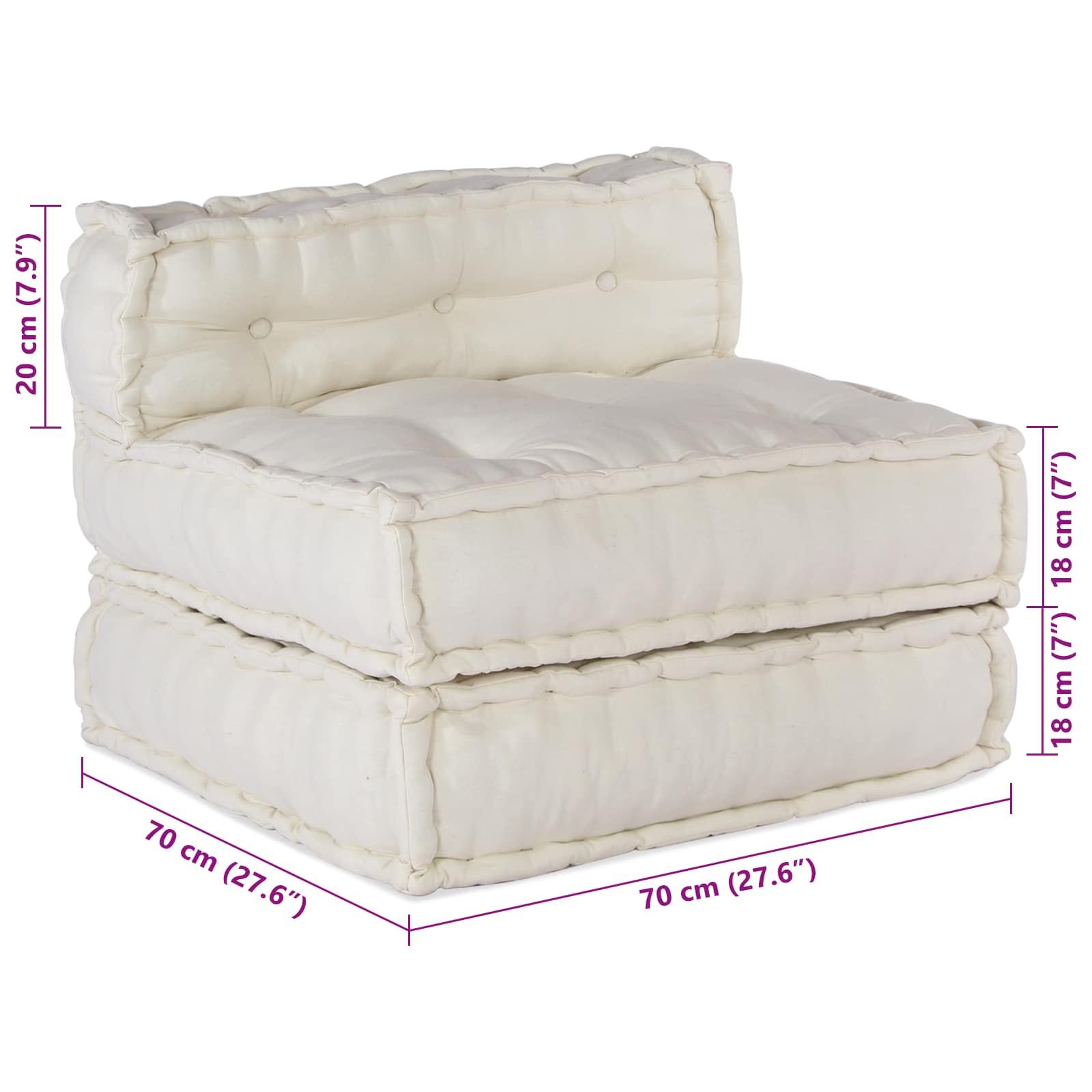 Modulare Sofagarnitur 4 pcs Creme Stoff