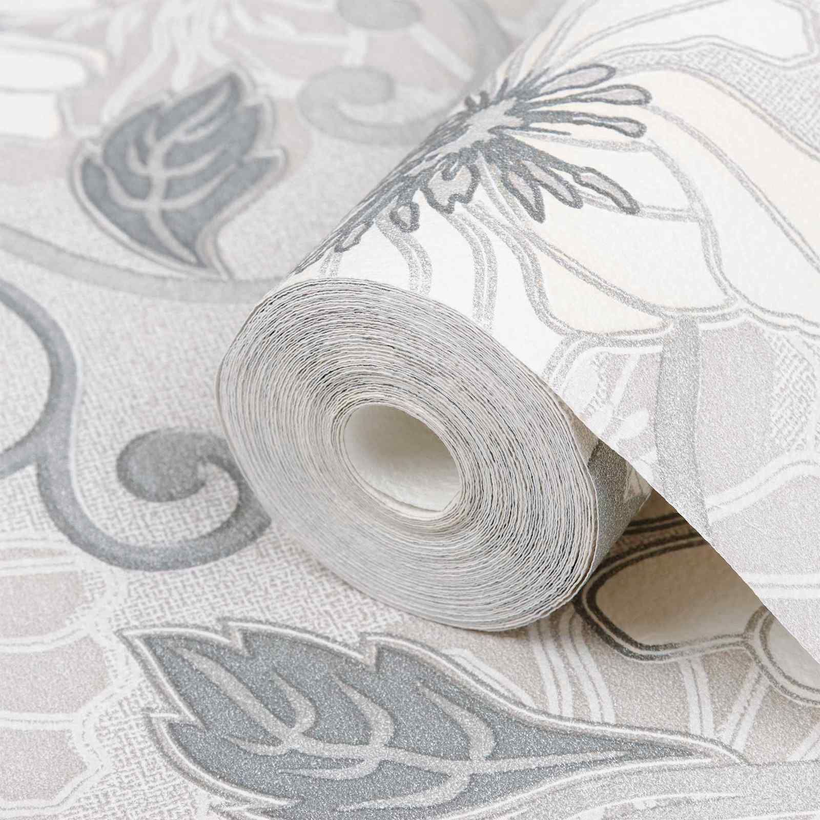 3D Solid Tapete Gestreift Blume 10 x 0,53 m Vliesstoff