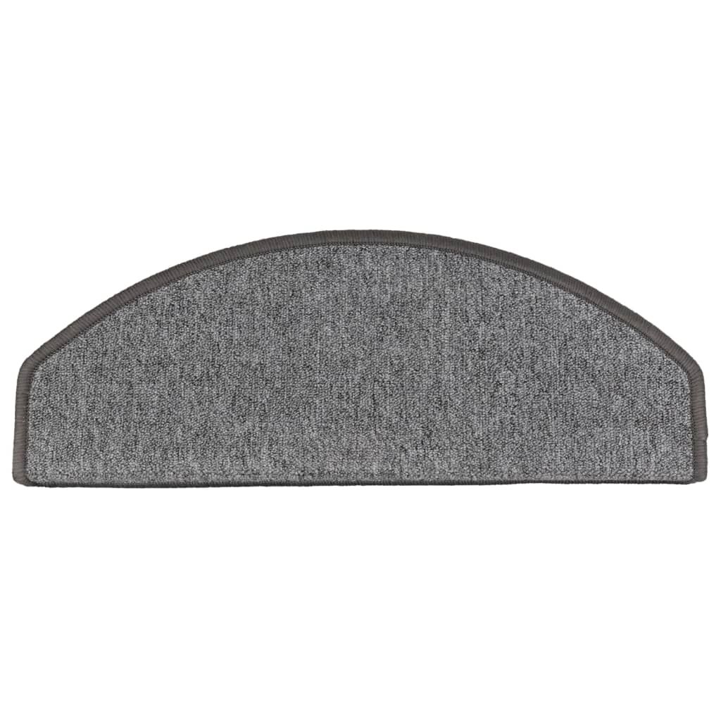 Stufenmatten 15 Stk. 65x24x4 cm Dunkelgrau Halbrund Groß