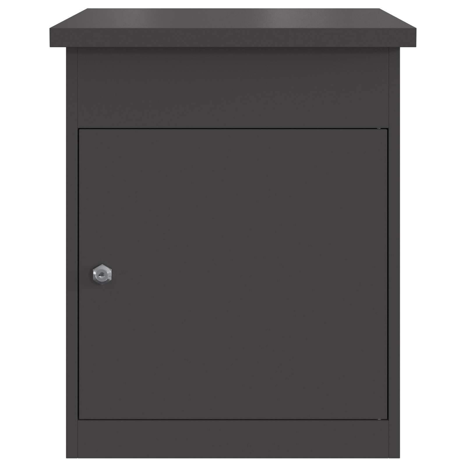 Paketdrop-Box mit Speicher Schwarz 47,5 x 38 x 59 cm Stahl
