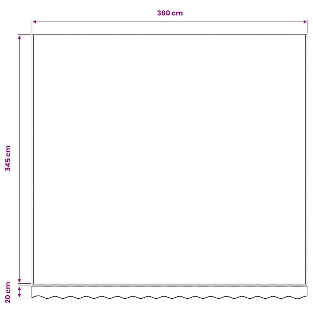 Ersatzstoff für Markise Orange und Braun 400x350 cm Polyester