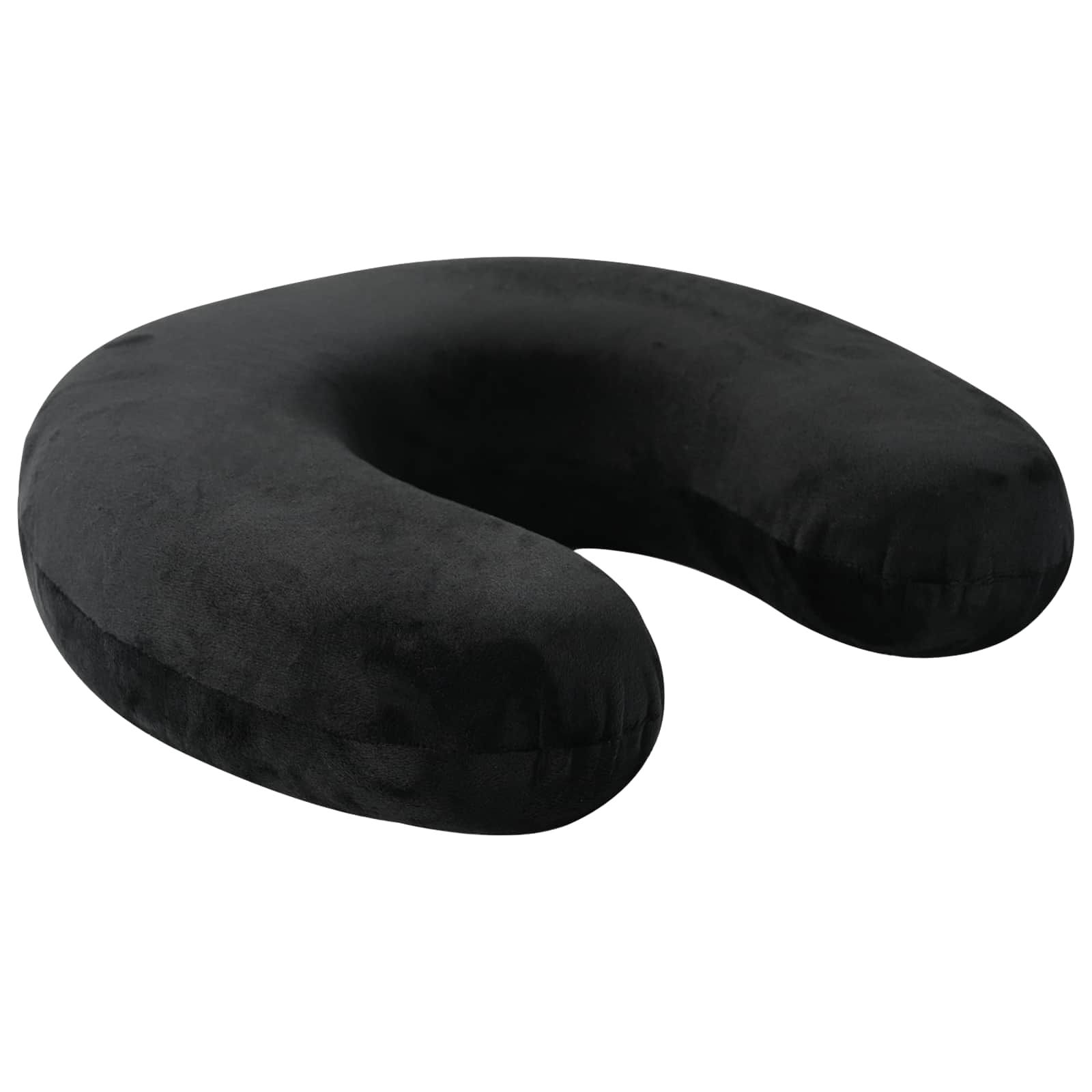 Reisekopfkissen für den Nacken Schwarz Viscoschaum