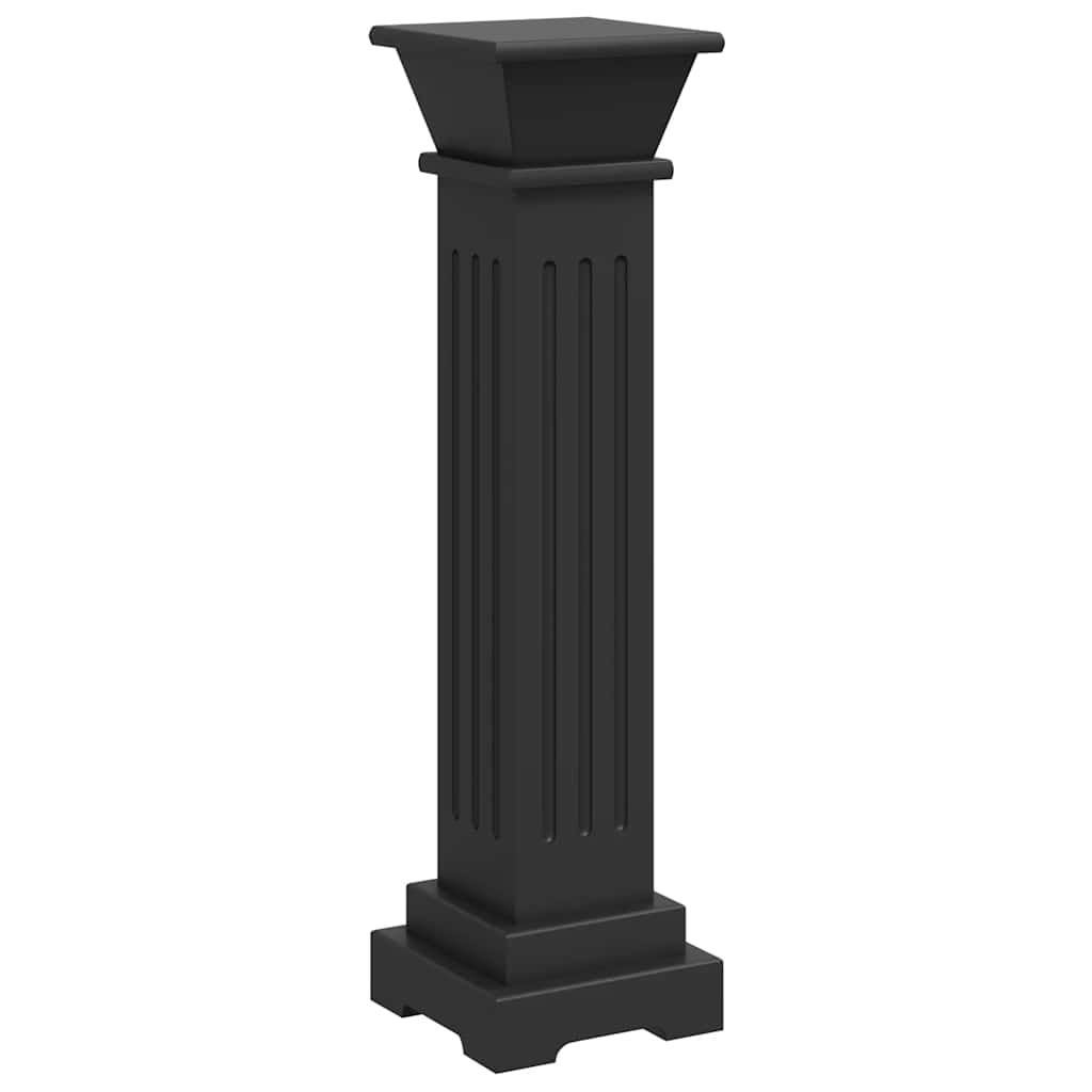 Klassischer Säulen-Pflanzenständer Schwarz 17x17x66 cm MDF