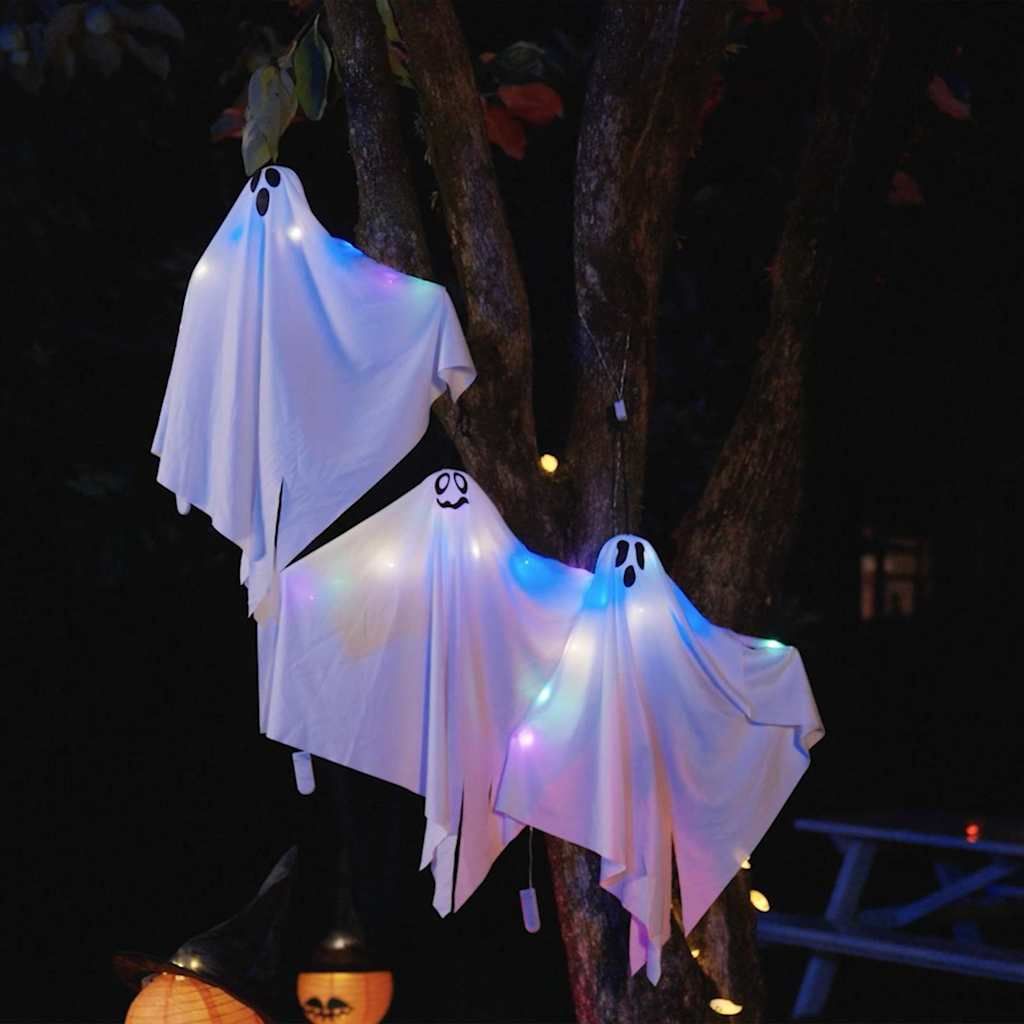 Hängender Halloween Geist 3 pcs Weiß 52 x 62 cm Polyester