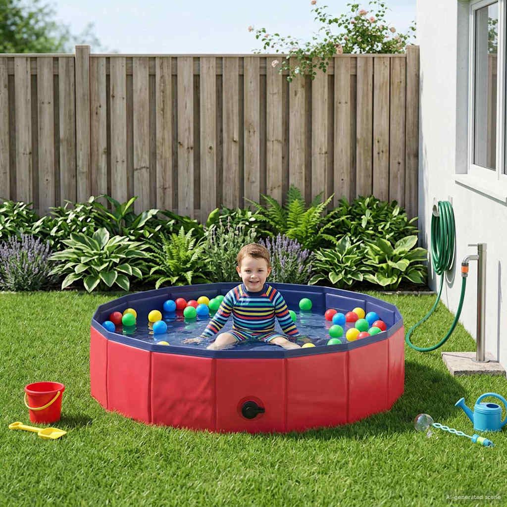 Kinder Schwimmbecken Rot Ø 80 x 20 cm