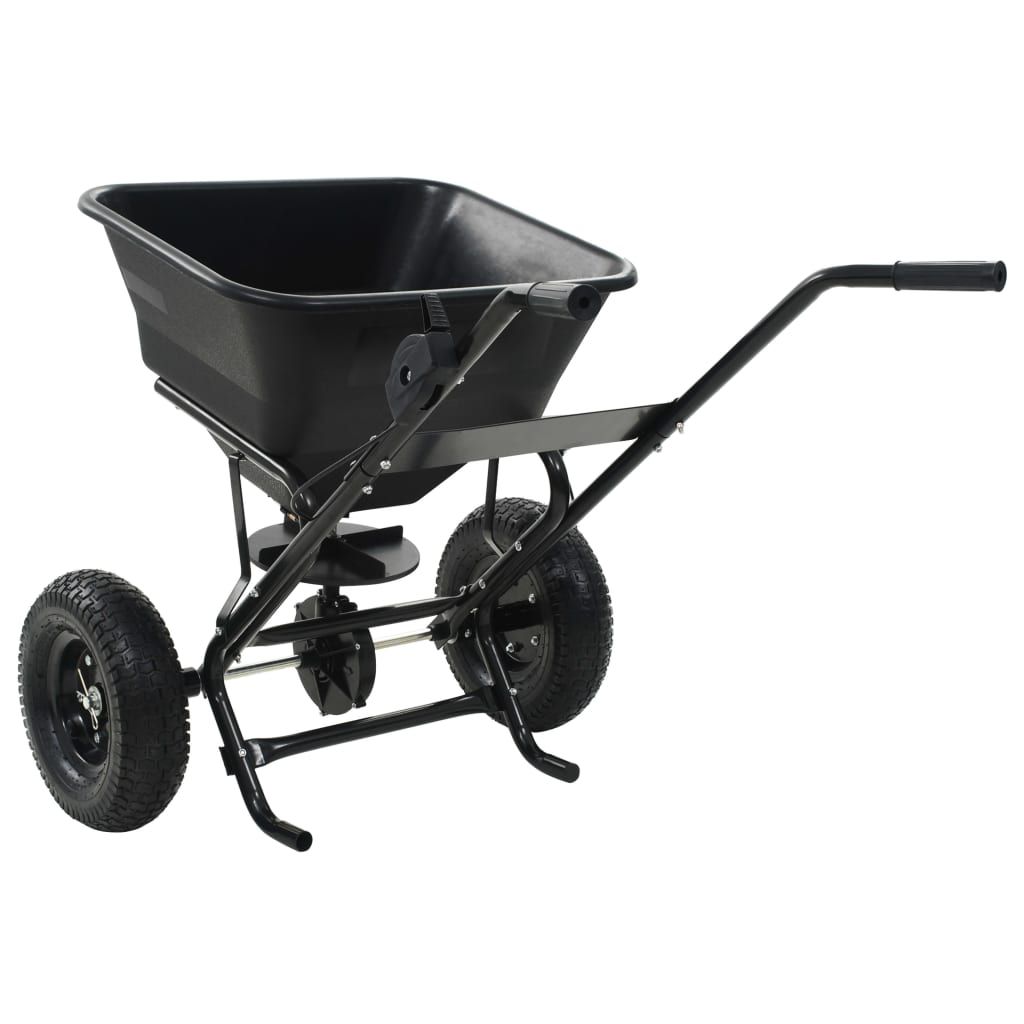 Handstreuwagen Salzstreuer PVC und Stahl 106x73x76 cm 45 L