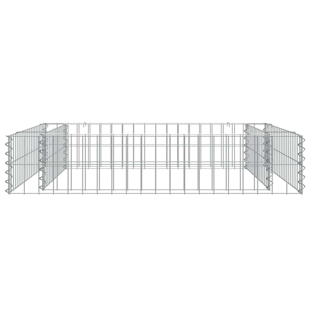 Gabionen-Hochbeet Verzinkter Stahl 100x100x20 cm