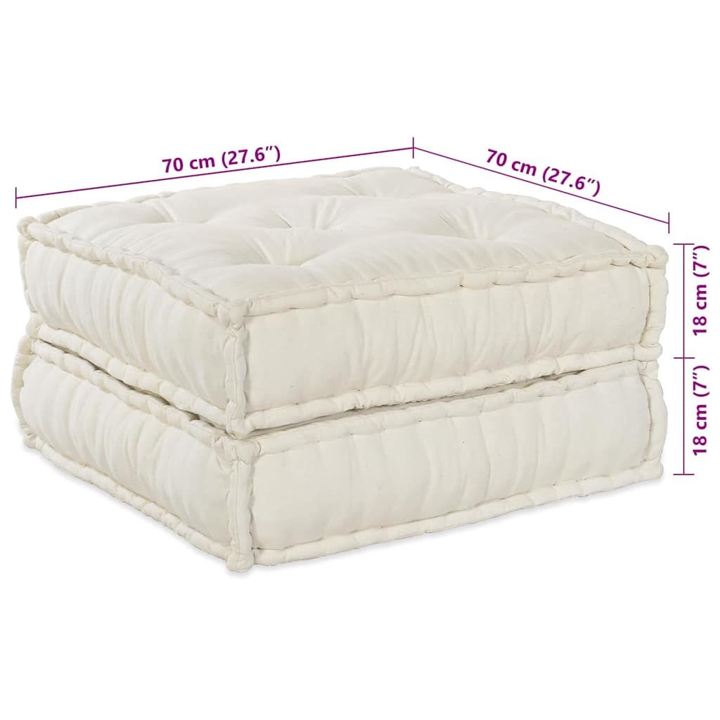 Modulare Sofagarnitur 2 pcs Creme 140 x 70 x 36 cm Stoff