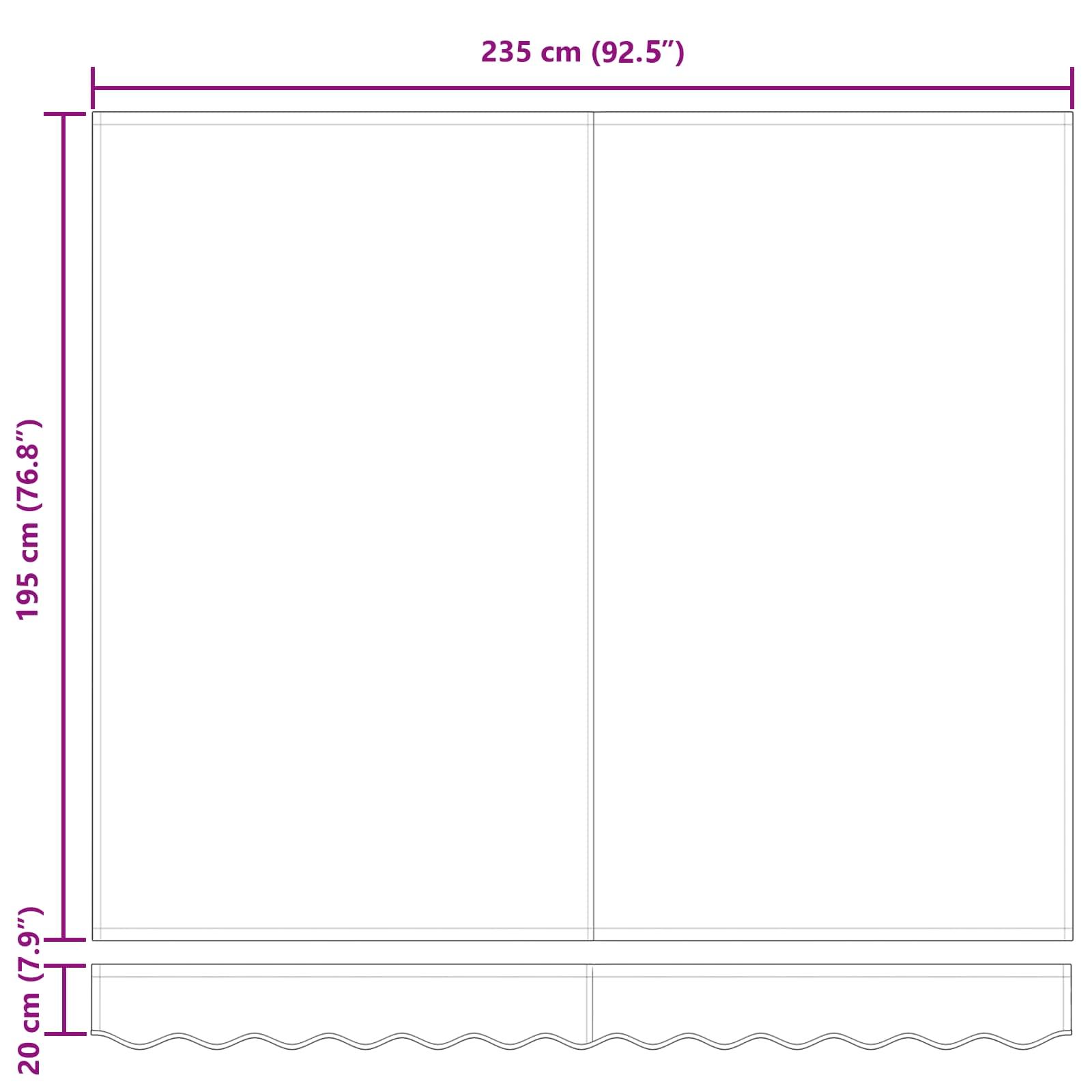 Ersatzbespannung für Markise 2,5x2 m Grün & Weiß gestreift