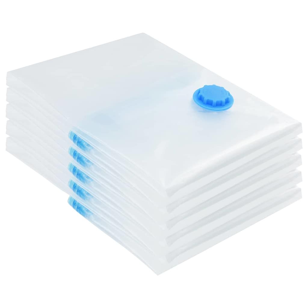 Aufbewahrungstaschen 5 pcs Transparent und Blau 70 x 50 cm