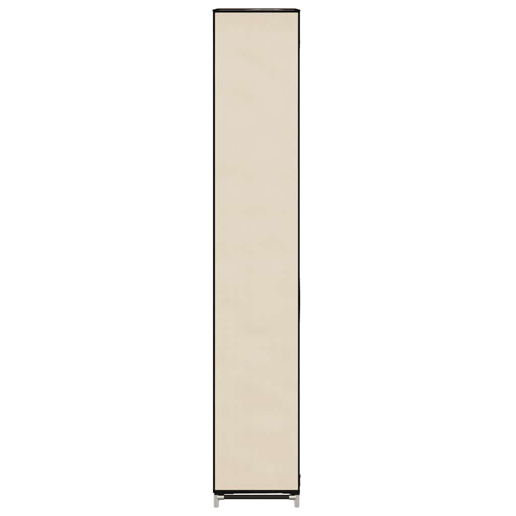 Schuhschrank mit Abdeckung Cremeweiß 57 x 29 x 162 cm Stoff