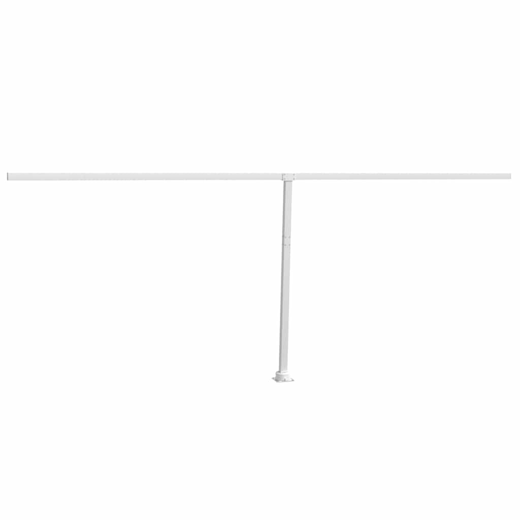 Stützen für Markisen Weiß 600x245 cm Eisen
