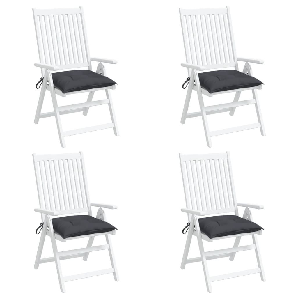 Stuhlkissen 4 Stk. Anthrazit 40x40x7 cm Oxford-Gewebe