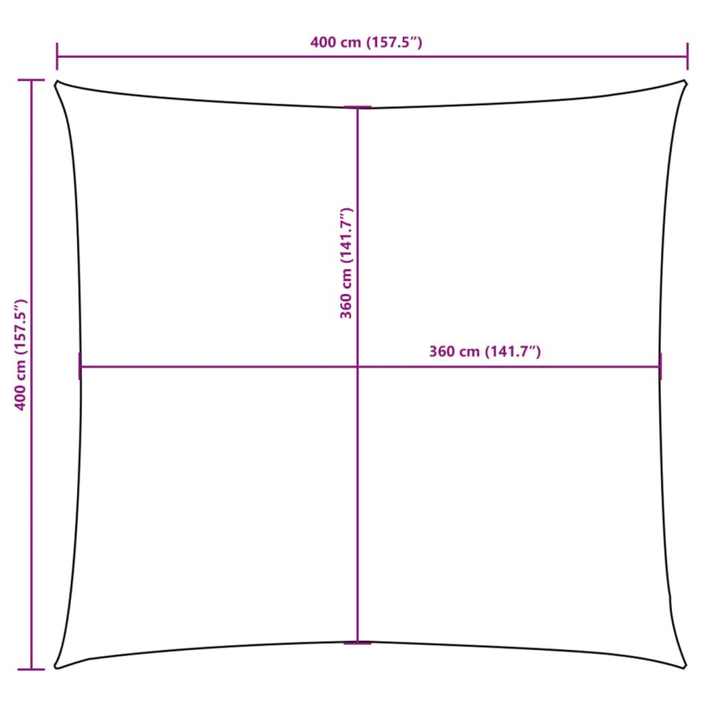 Sonnensegel Oxford-Gewebe Quadratisch 4x4 m Terrakotta-Rot