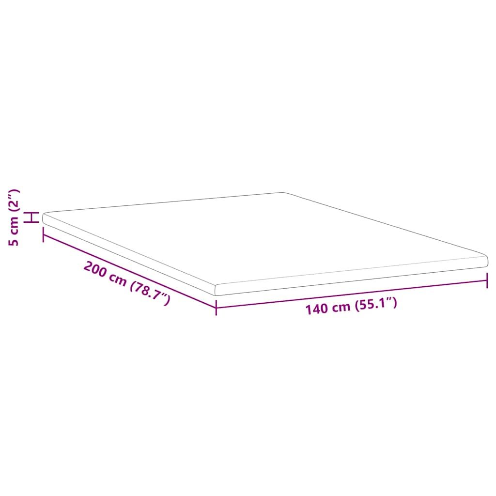 Kokosnuss Topper Weiß 140 x 200 cm Jacquard-Stoff