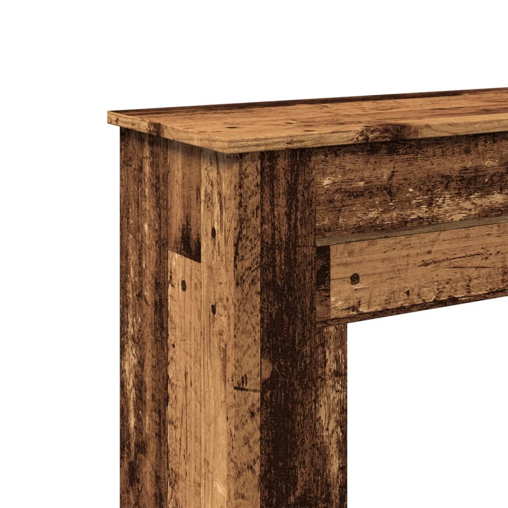 Kaminumrandung Altholz-Optik 90x30x90 cm Holzwerkstoff