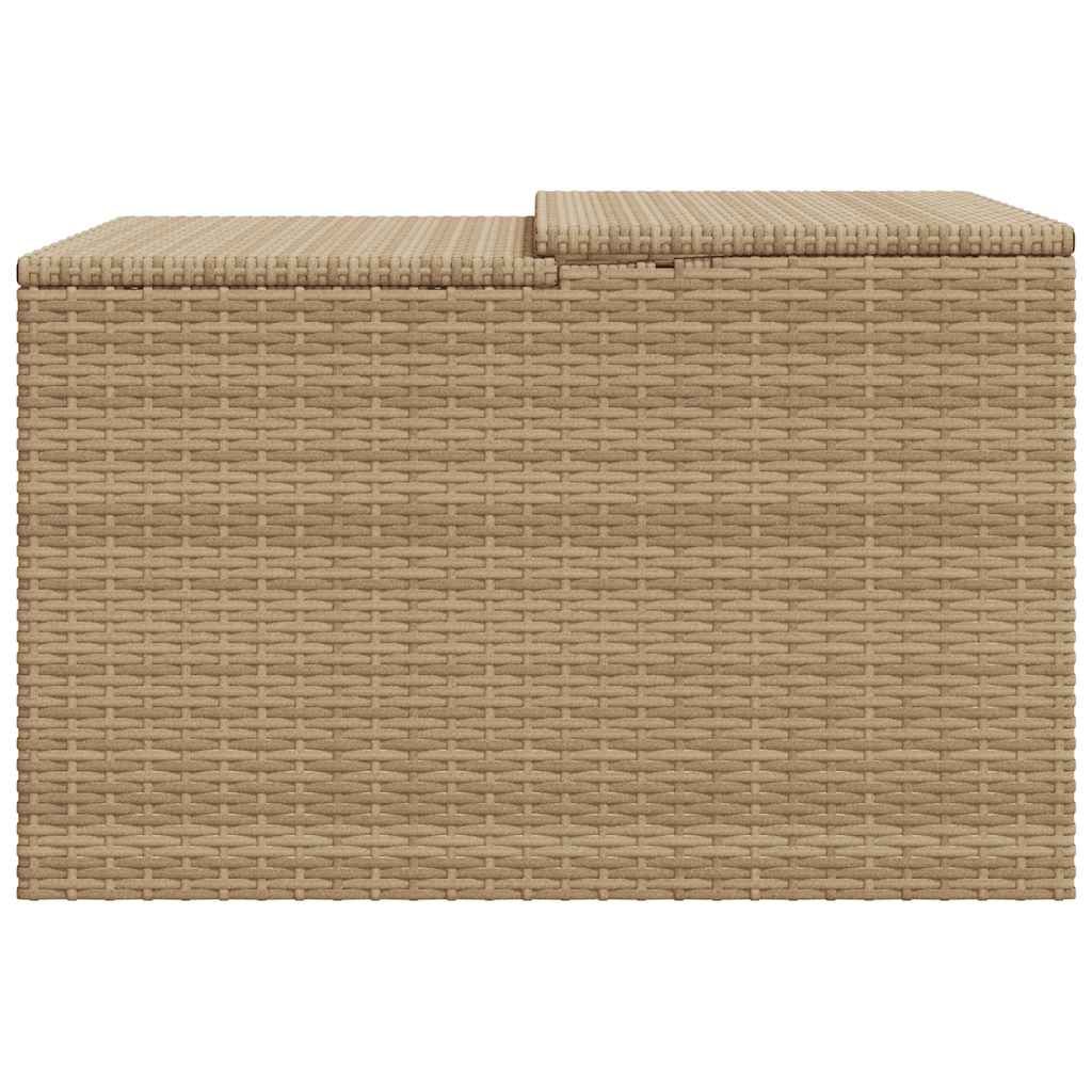 Mähroboter-Garage Beige 86x90x52/57 cm Poly Rattan
