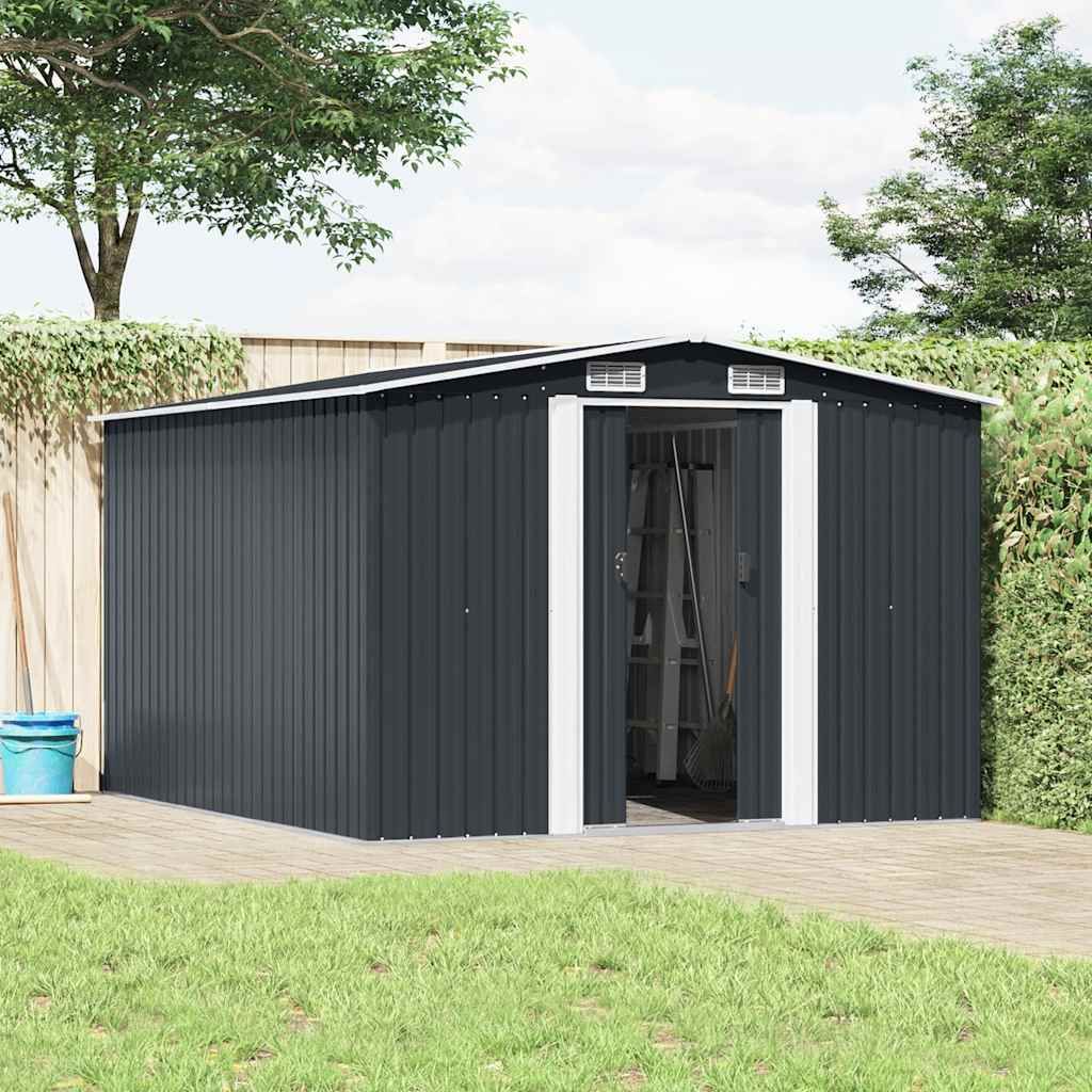 Gerätehaus 257x298x178 cm Metall Anthrazit