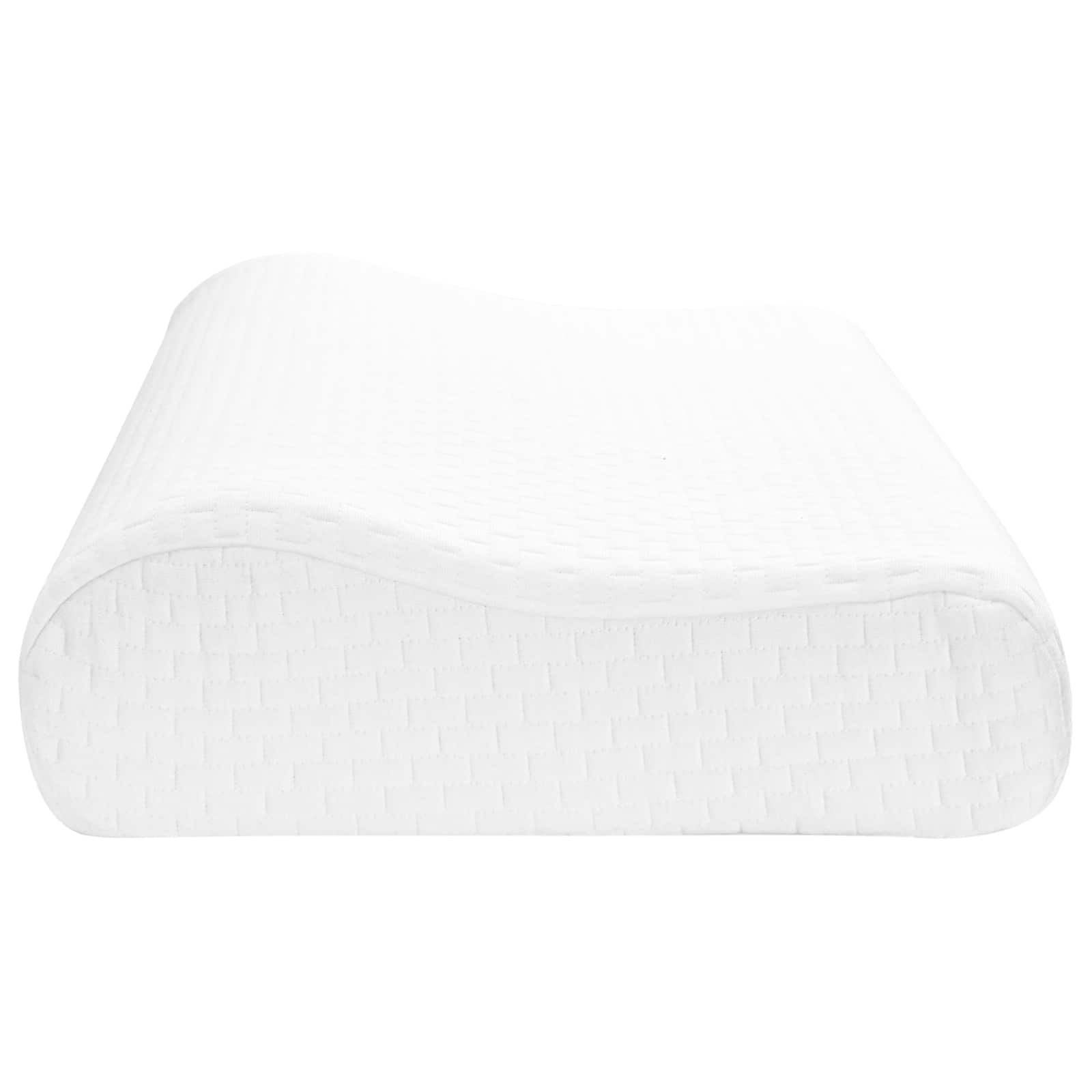 Schlafkissen Uni Weiß 60 x 37 x 12,5 cm Viscoschaum