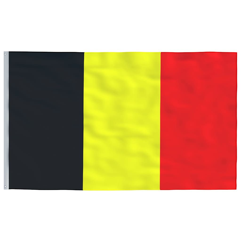 Belgische Flagge mit Mast 6,08 m Aluminium