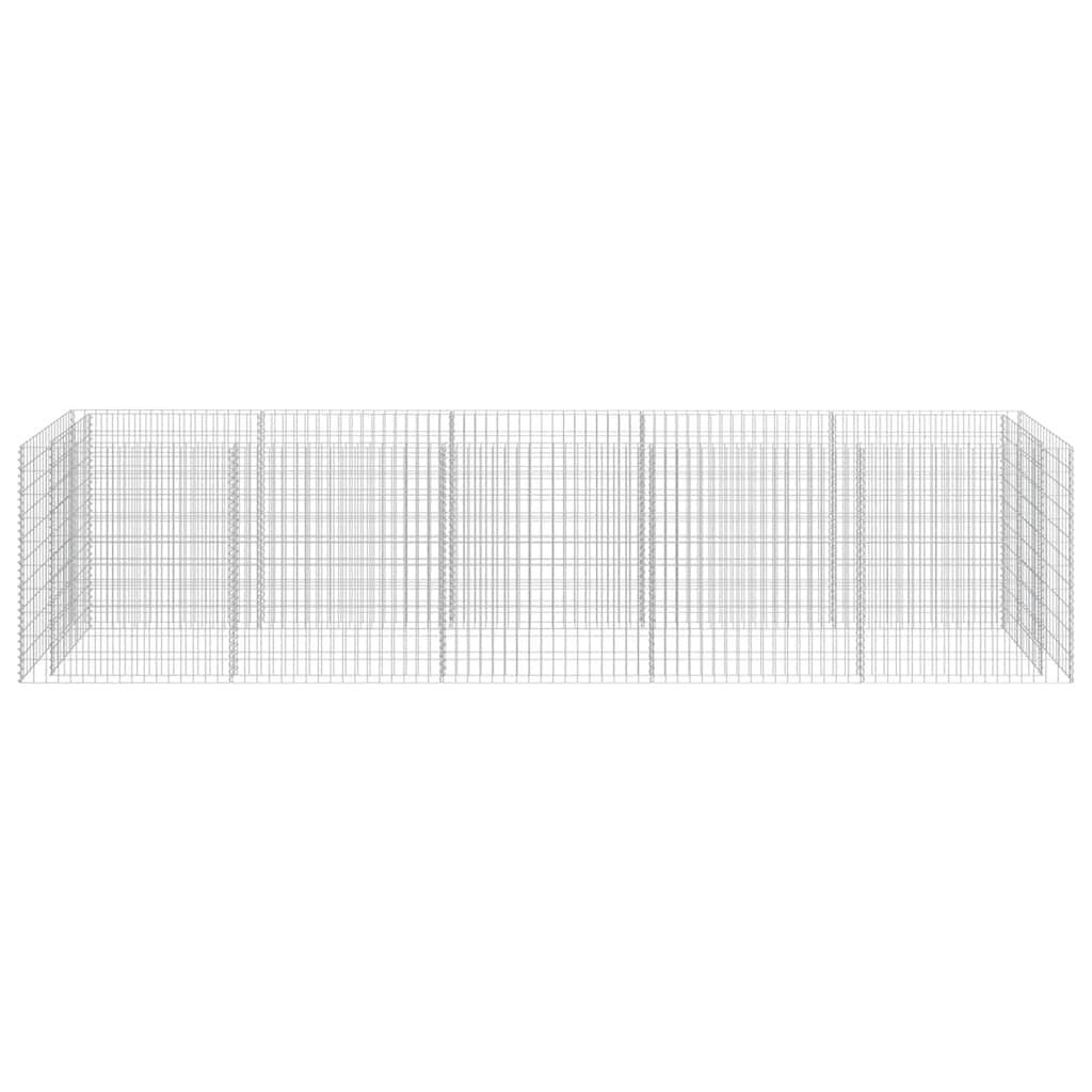 Gabionen-Hochbeet Verzinkter Stahl 450×90×100 cm