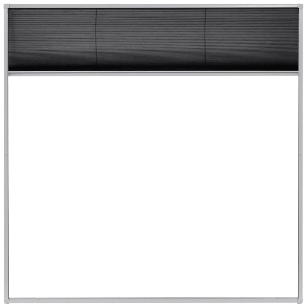 Insektenschutz-Plissee für Fenster Aluminium 120x120 cm