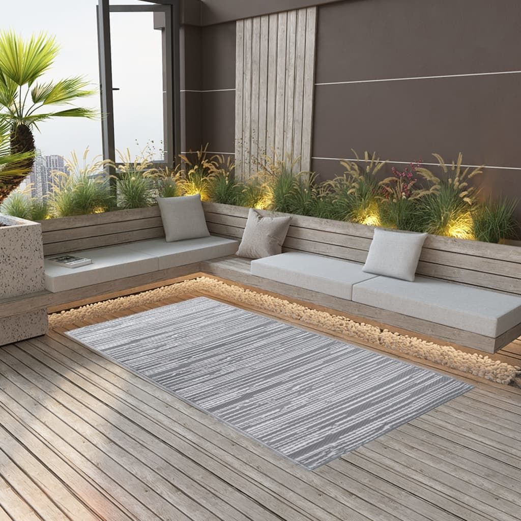 Outdoor-Teppich ARAKIL Grau 190x290 cm PP