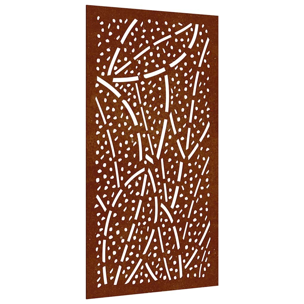 Garten-Wanddeko 105x55 cm Cortenstahl Blatt-Design