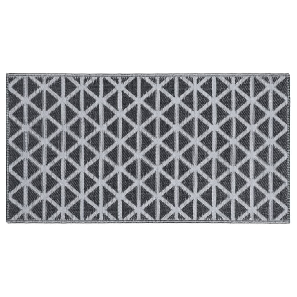 Outdoor-Teppich ARAKIL Schwarz 190x290 cm PP
