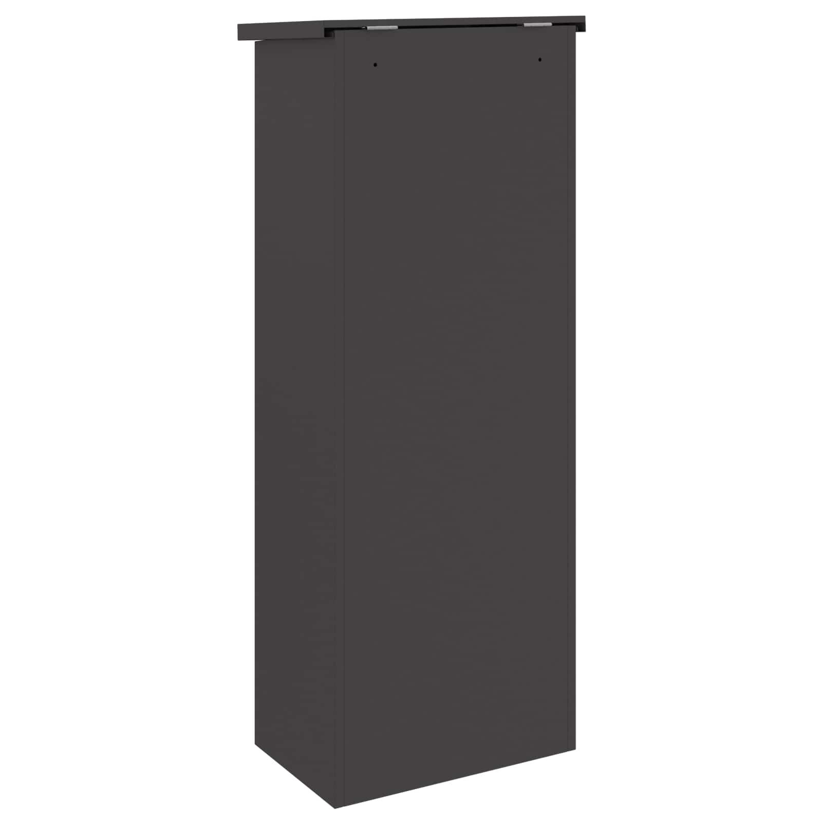Paketdrop-Box mit Speicher Schwarz 44,5 x 29 x 110,5 cm Stahl