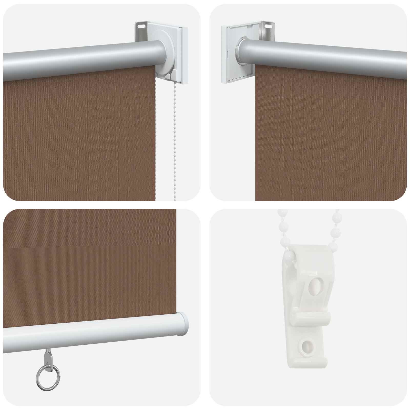 Rollo mit UV-Schutz Taupe 80 x 140 cm Polyester
