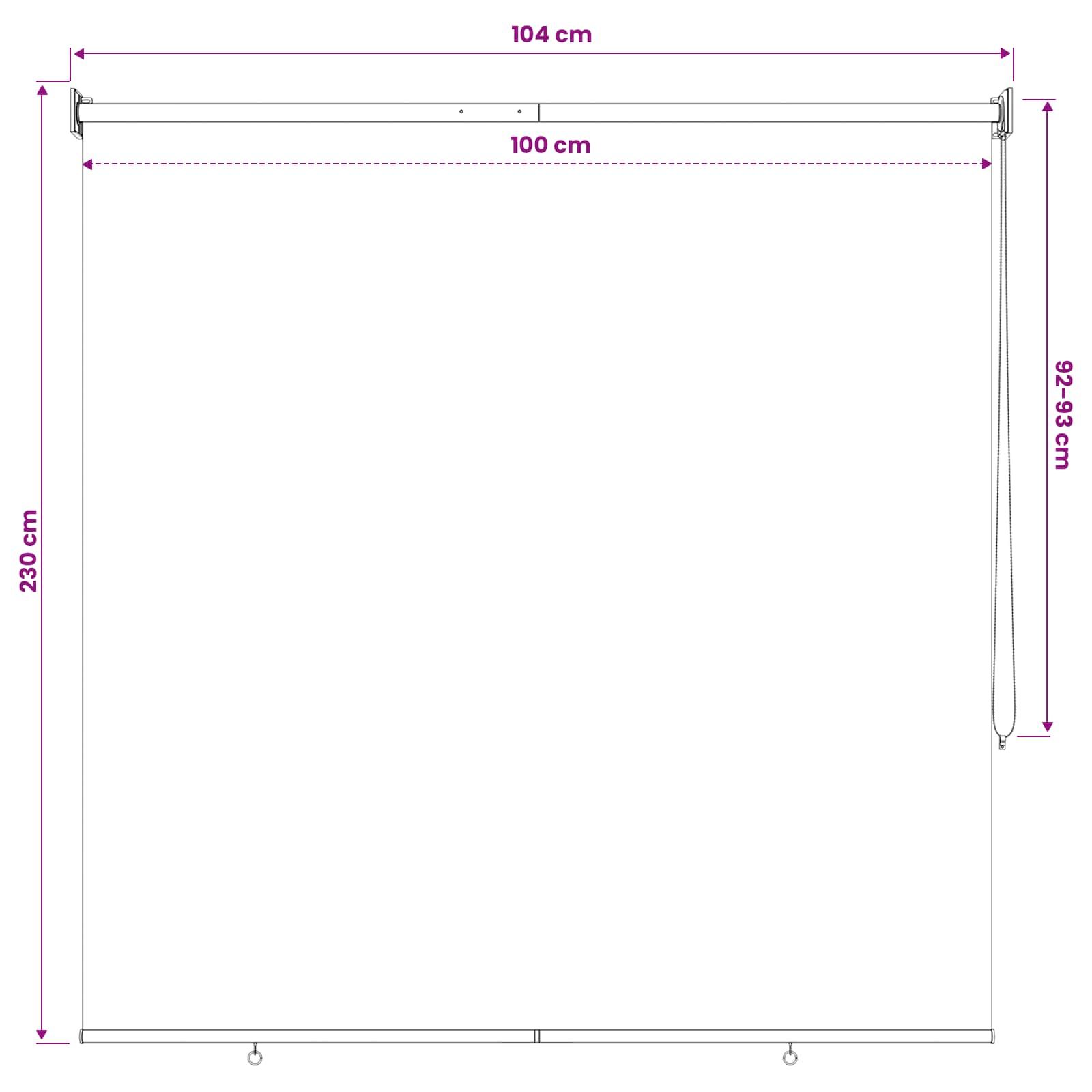 Rollo mit UV-Schutz Creme 100 x 230 cm Polyester