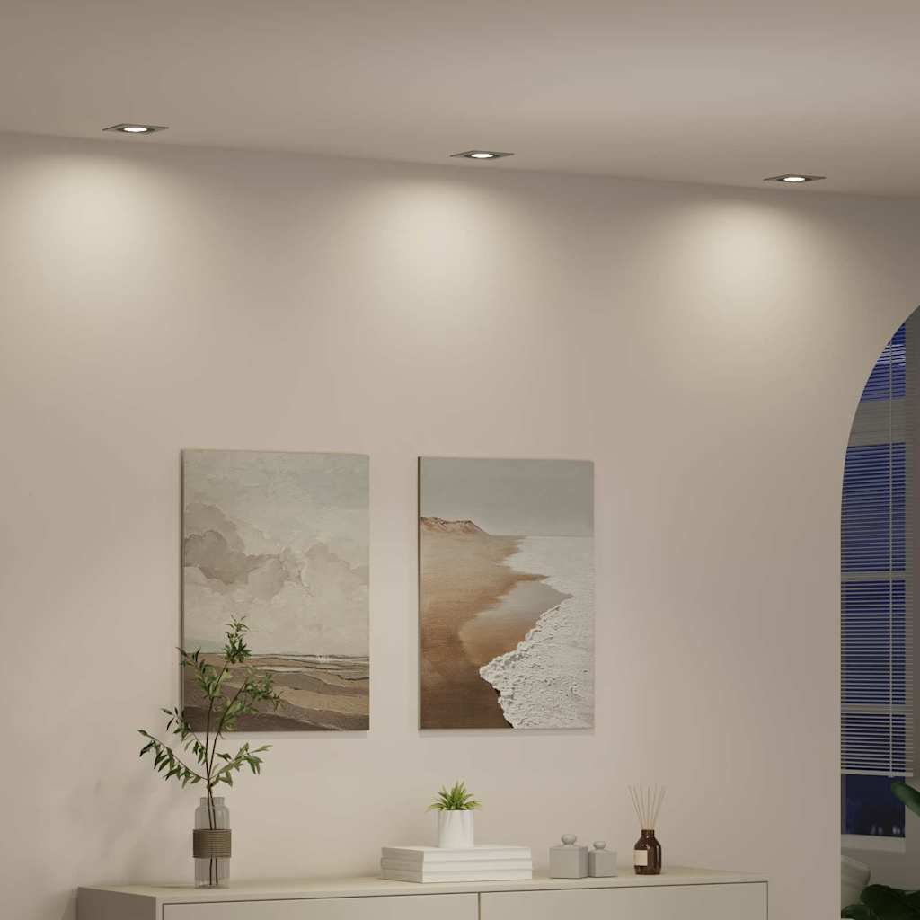 Spotlight 12 Stk. Silber 9 x 9 x 2 cm Aluminium