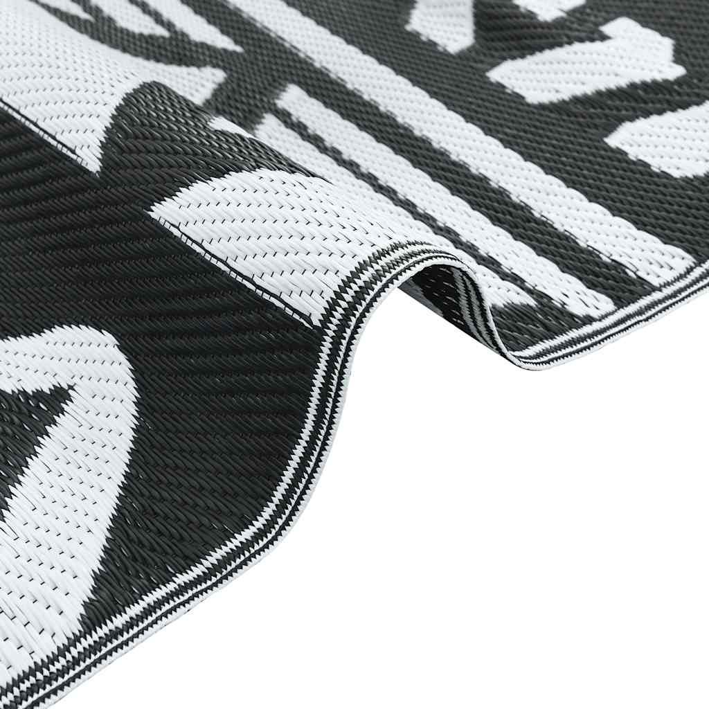 Outdoor-Teppich ARAKIL Schwarz 160x230 cm PP