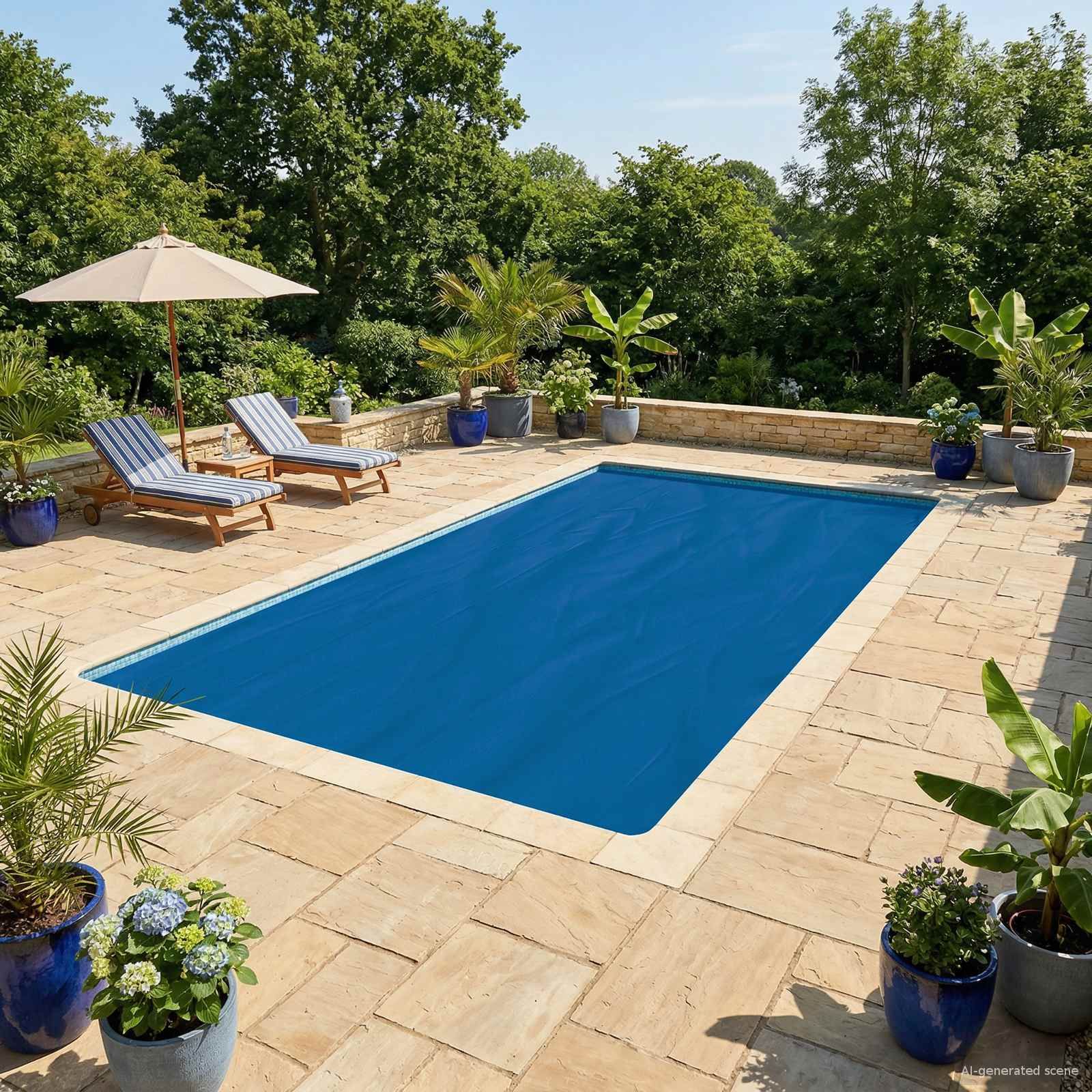 Solar Poolabdeckung 1000 x 500 cm 0,1 mm Quadratisch 0,1 mm PE