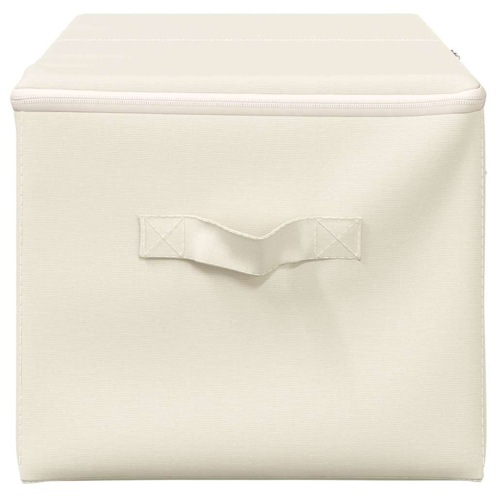 Aufbewahrungsboxen 2 Stk. Stoff 43x34x23 cm Creme