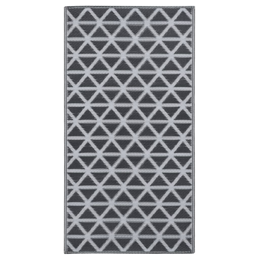 Outdoor-Teppich ARAKIL Schwarz 160x230 cm PP