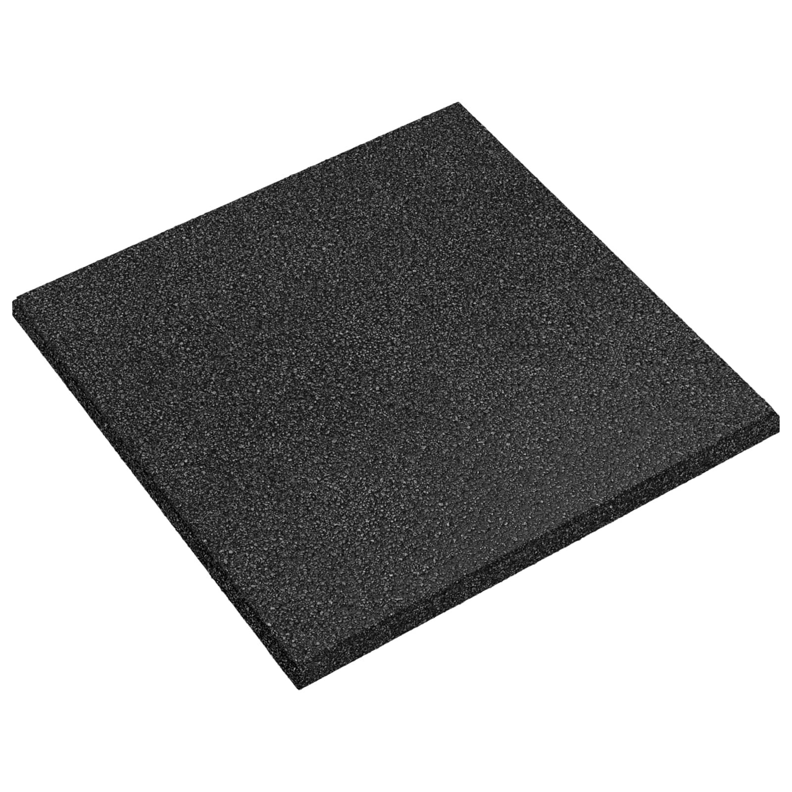 Sturzschutzfliesen 24 pcs Schwarz 50 x 50 cm Gummi