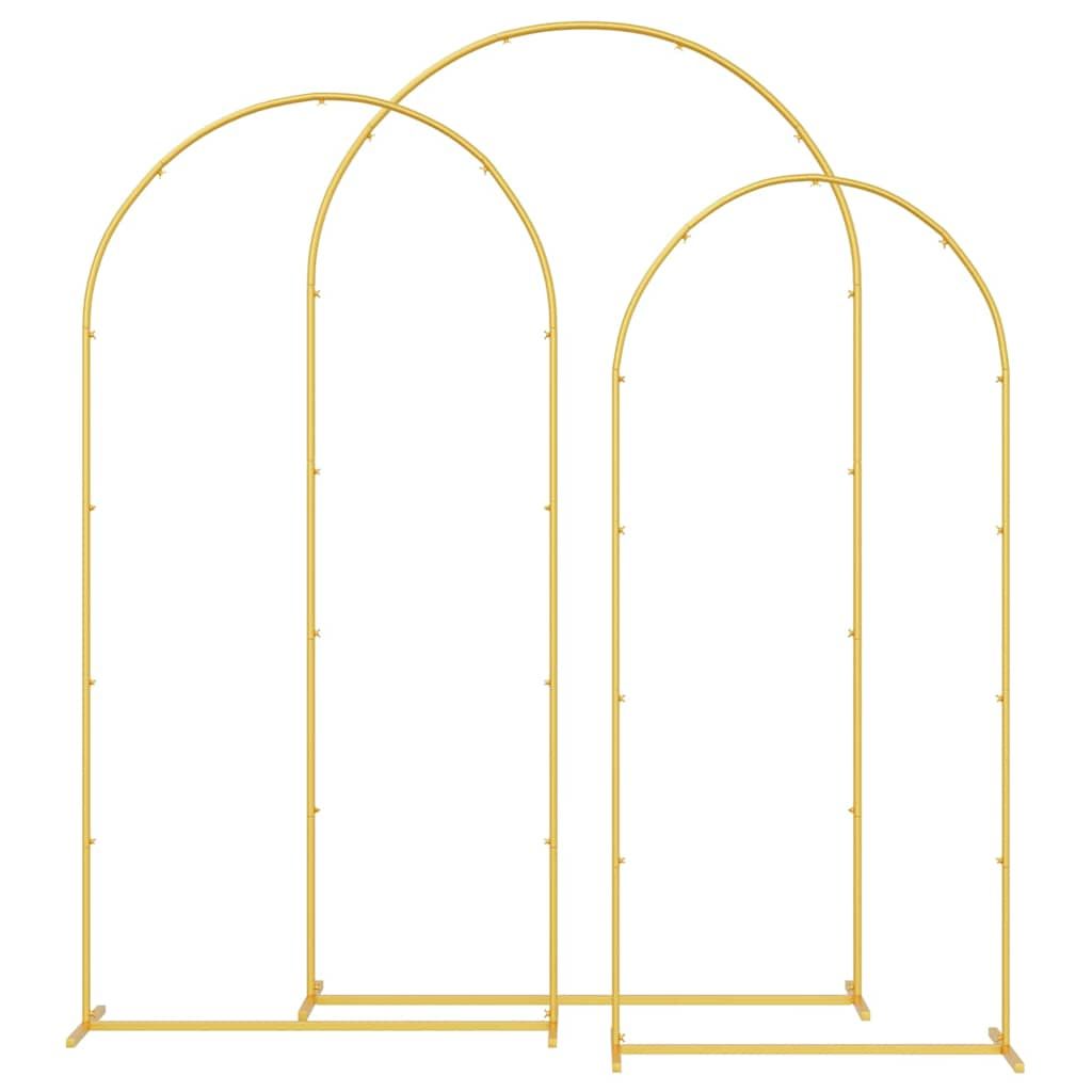 Hochzeitsbogen 3 pcs Gold Stahl