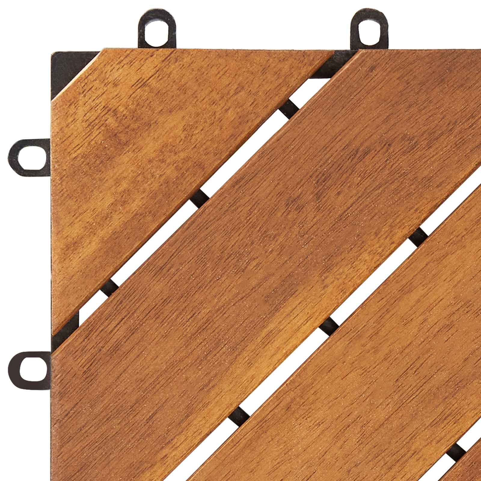 Terrassenfliese 20 pcs Braun 30 x 30 cm Akazien-Hartholz