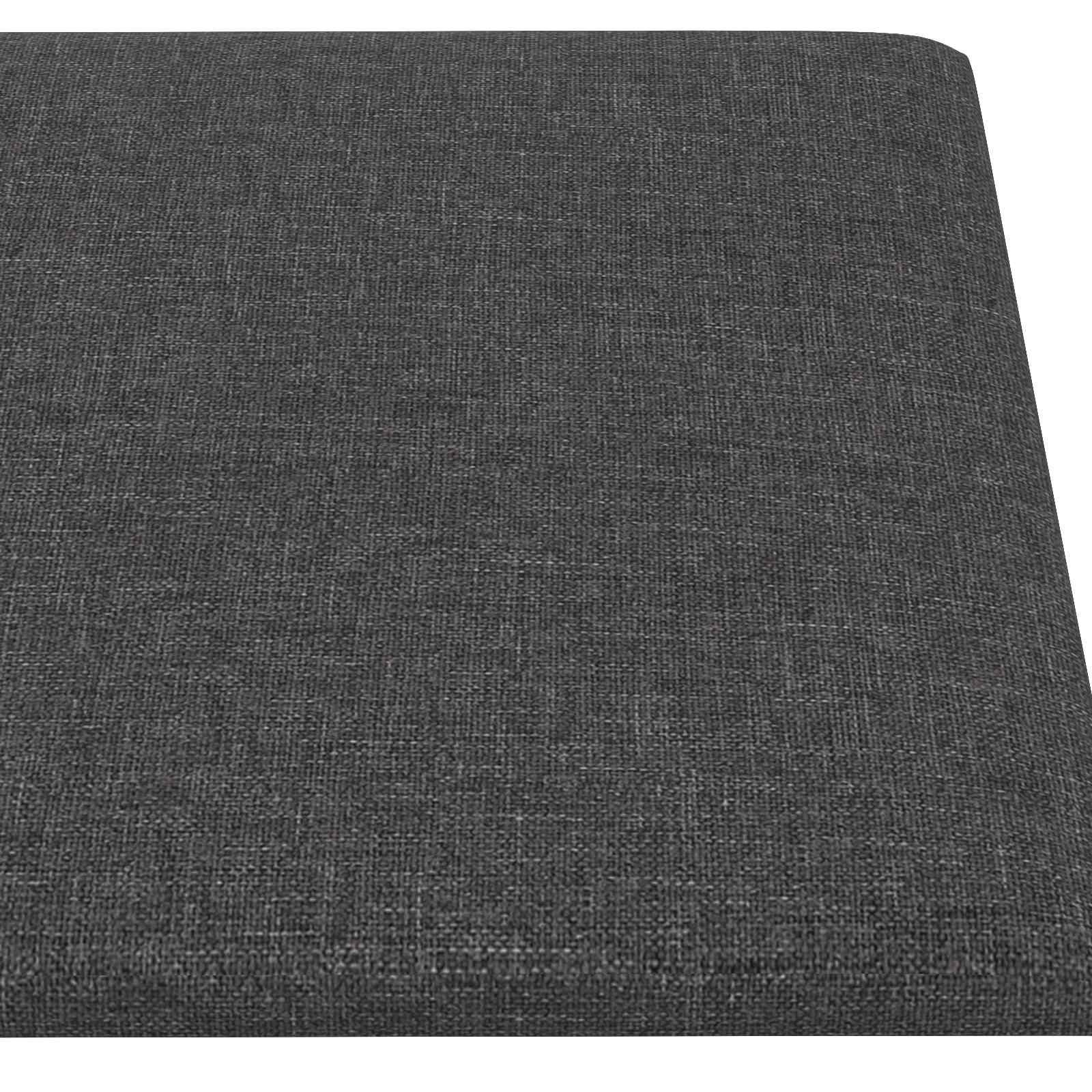 Wandkopfteilen 12 pcs Dunkelgrau 30 x 15 cm Stoff