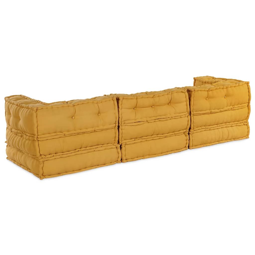 Modulare Sofagarnitur 3 pcs Gelb Stoff