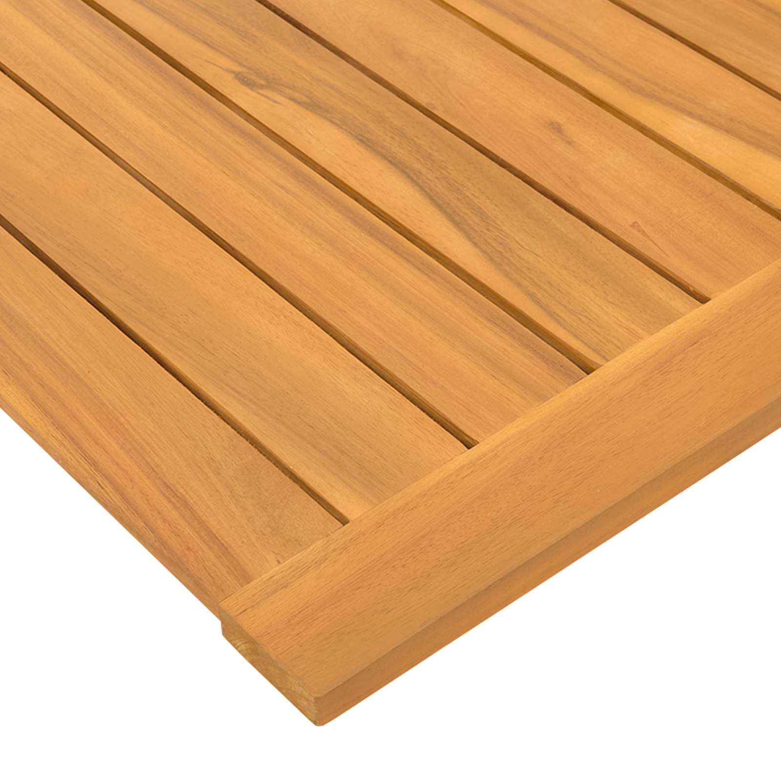 Badematte Uni Braun 50 x 50 cm Holz