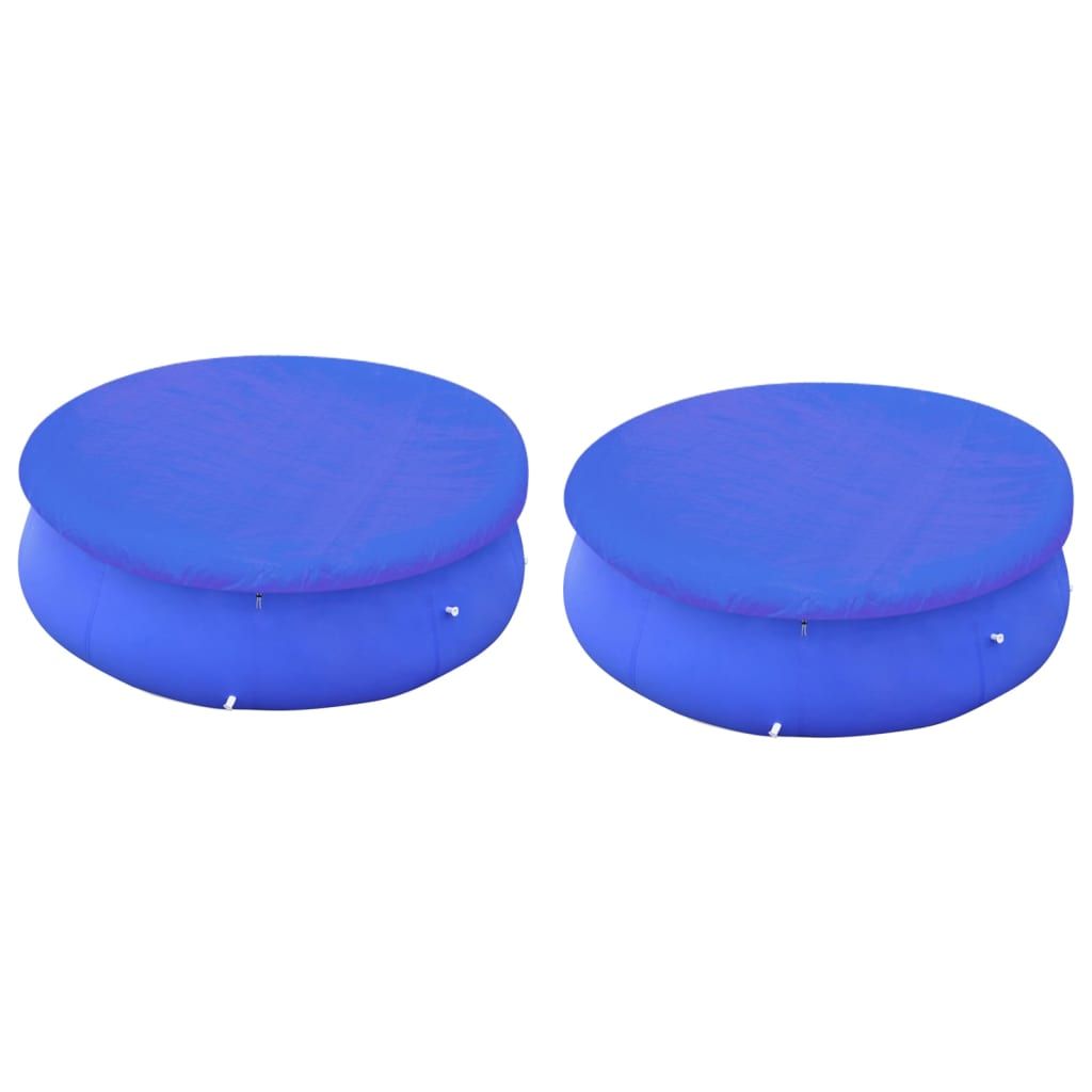 Poolabdeckungen 2 Stk. für 450-457 cm Runde Aufstellpools