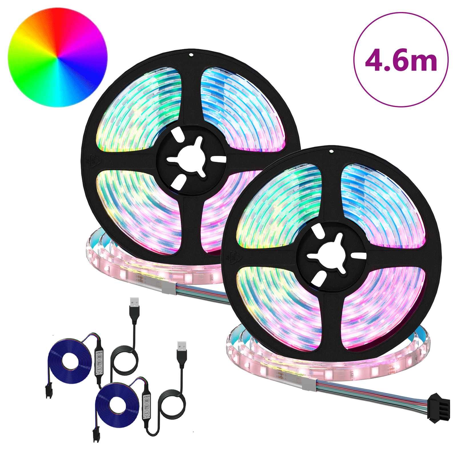 LED-Streifen 2 stk. Schwarz und Transparent