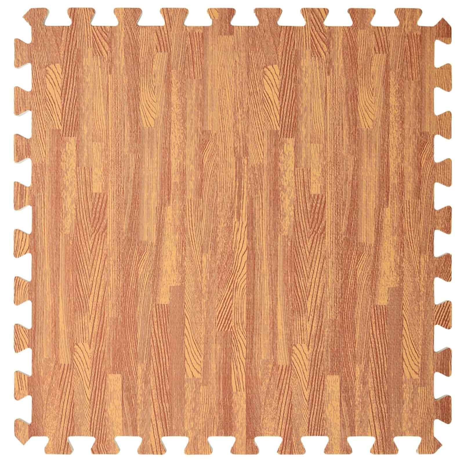 Pool Bodenschutzmatte 6 stk. Holz 4,32 ㎡ EVA-Schaum