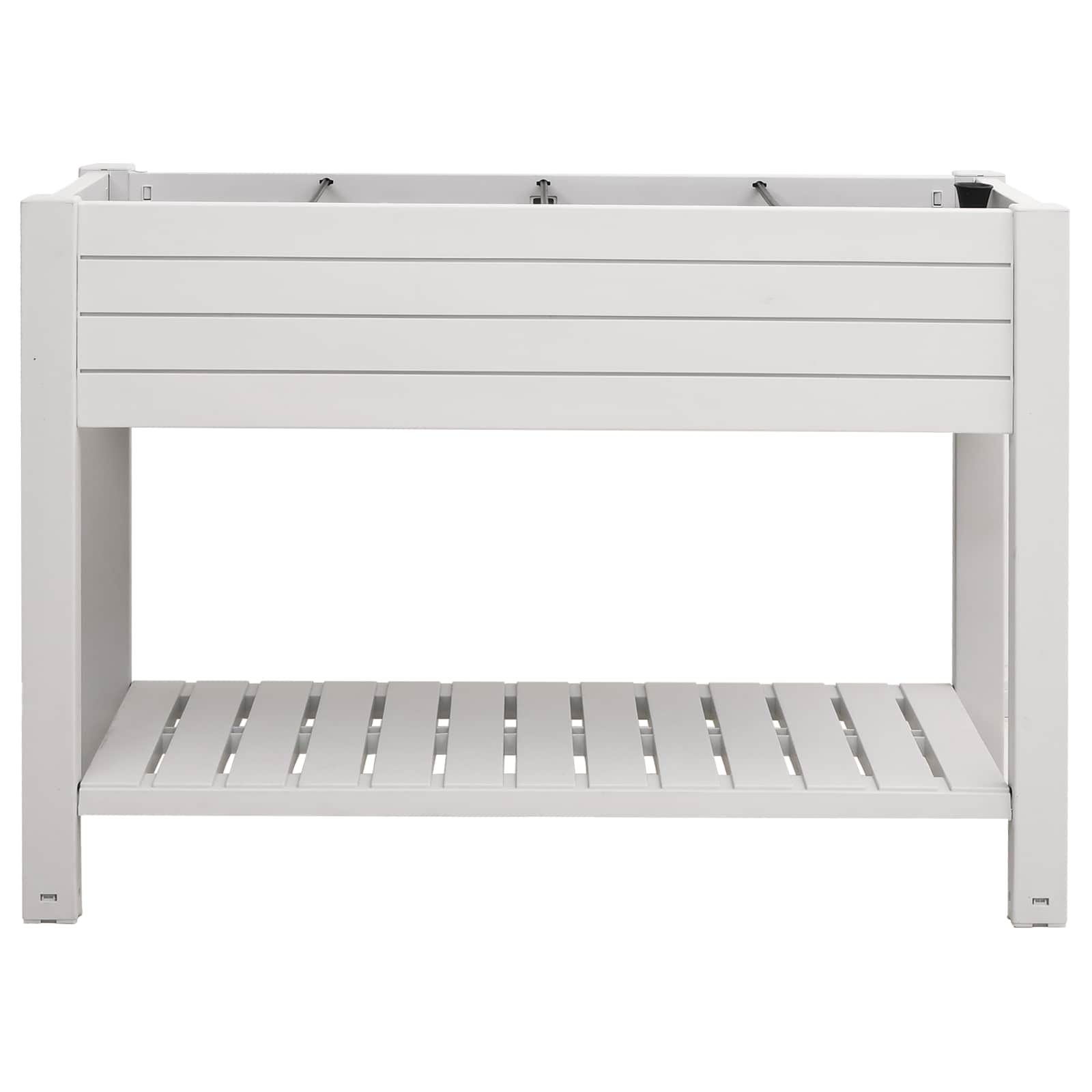 Hochbeet Weiß 110x45x79 cm Polypropylen