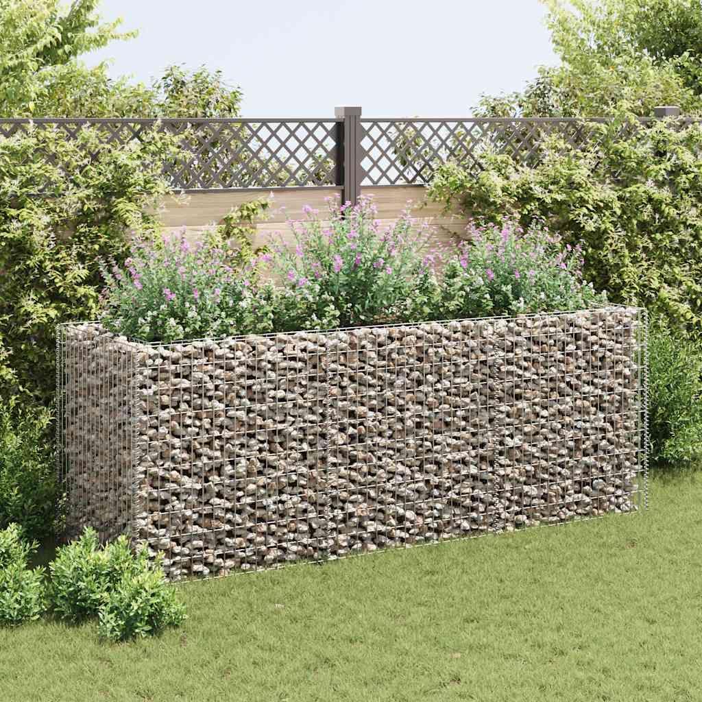 Gabionen-Hochbeet Stahl 270×90×100 cm