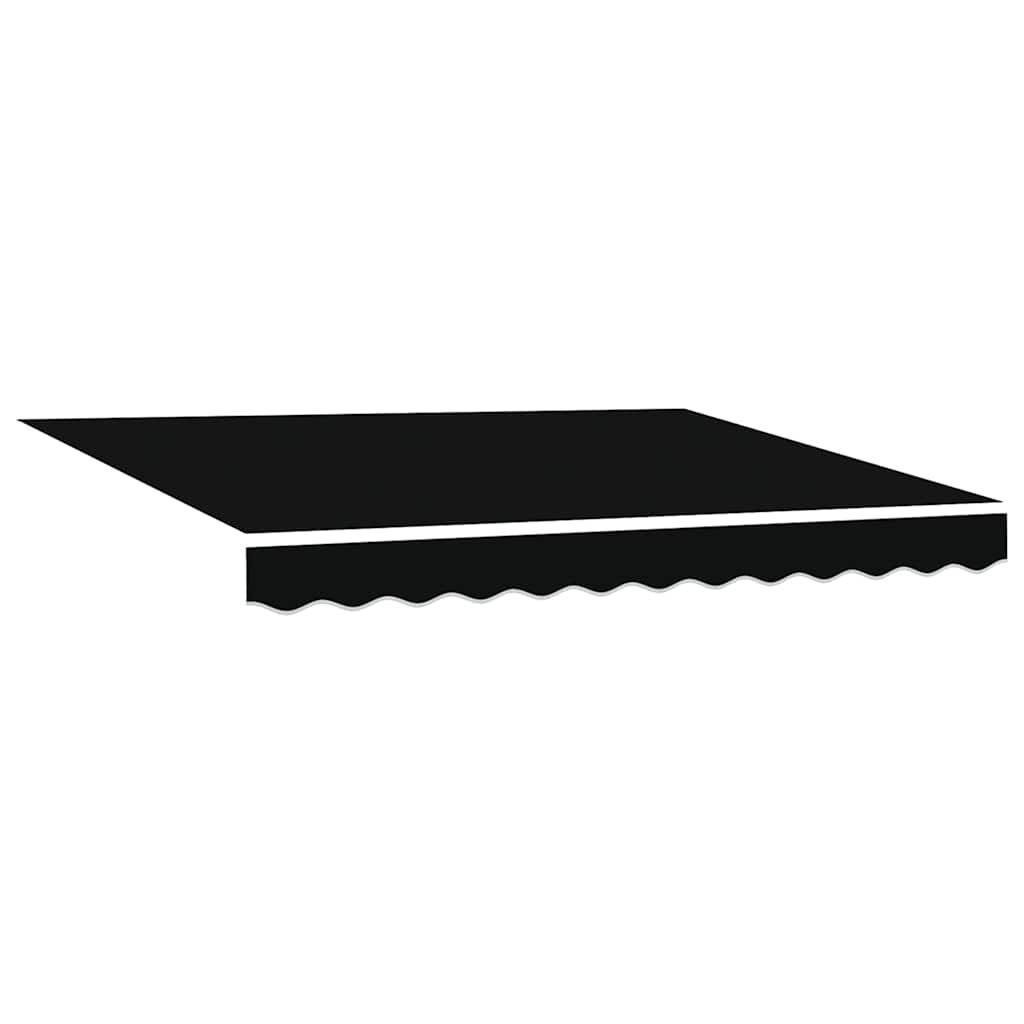Ersatzbespannung für Markise 3 x 2,5 m Schwarz Polyester