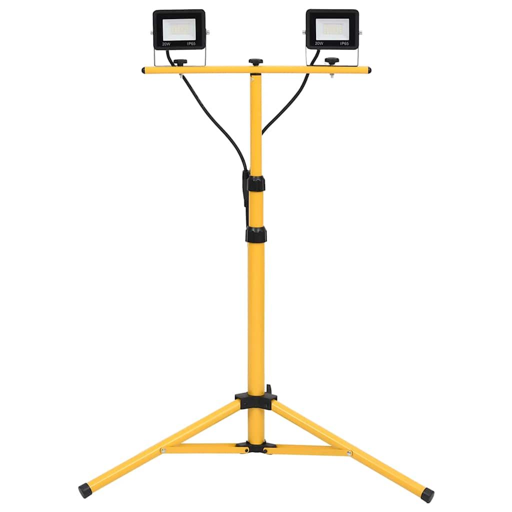 LED-Fluter mit Stativ 2x20 W Kaltweiß